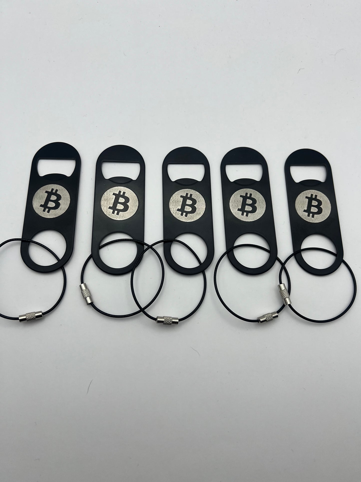 Bitcoin "B" keychain bottle opener (5 pack)