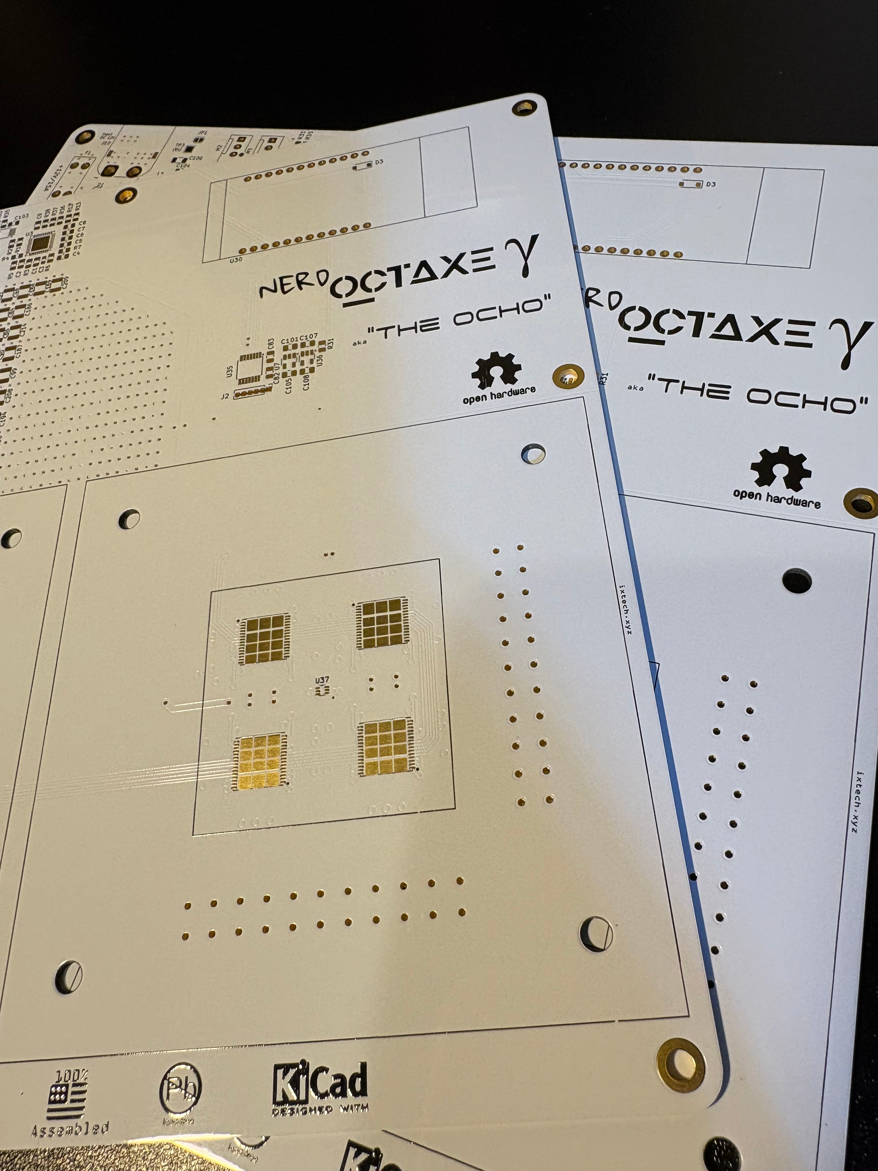 Nerdaxe Octaxe Gamma (The Ocho) - Bare PCB Boards (White)