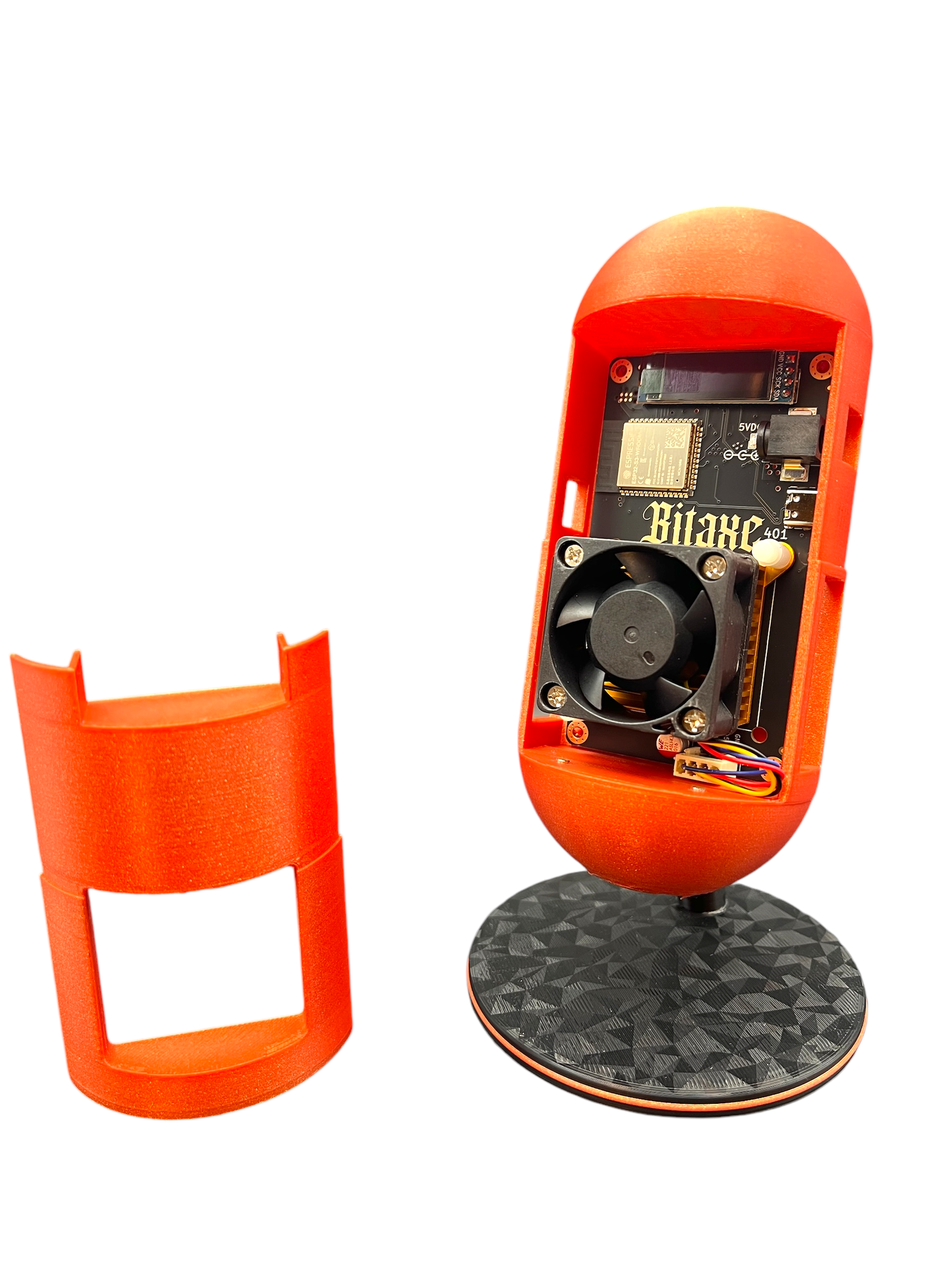 "Orange Pill" stand for bitaxe miner - Ix Tech   electronic accesory