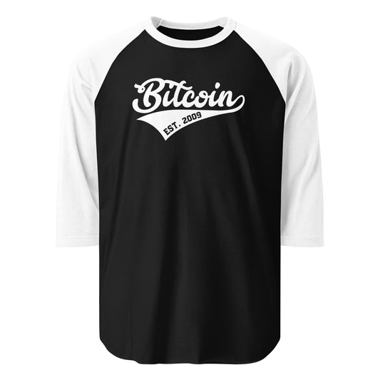 "Bitcoin Est. 2009" Vintage Raglan T-Shirt